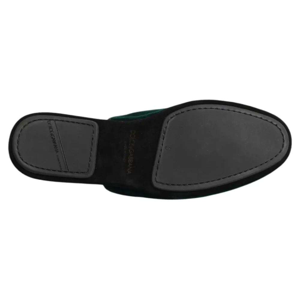 Heren Dolce & Gabbana e Velvet Cross Embellished Slippers