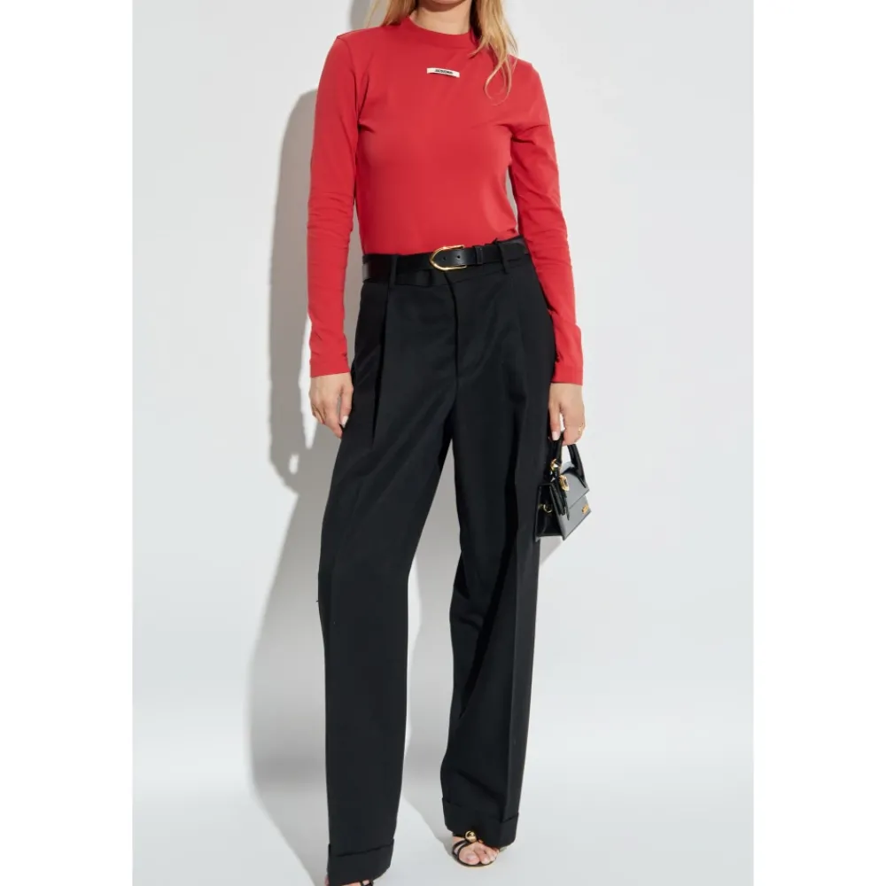 DAMES Jacquemus Shirts^Grosgrain T-shirt met lange mouwen