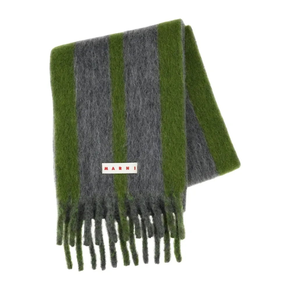 Heren Marni Grote Gestreepte Wollen Sjaal