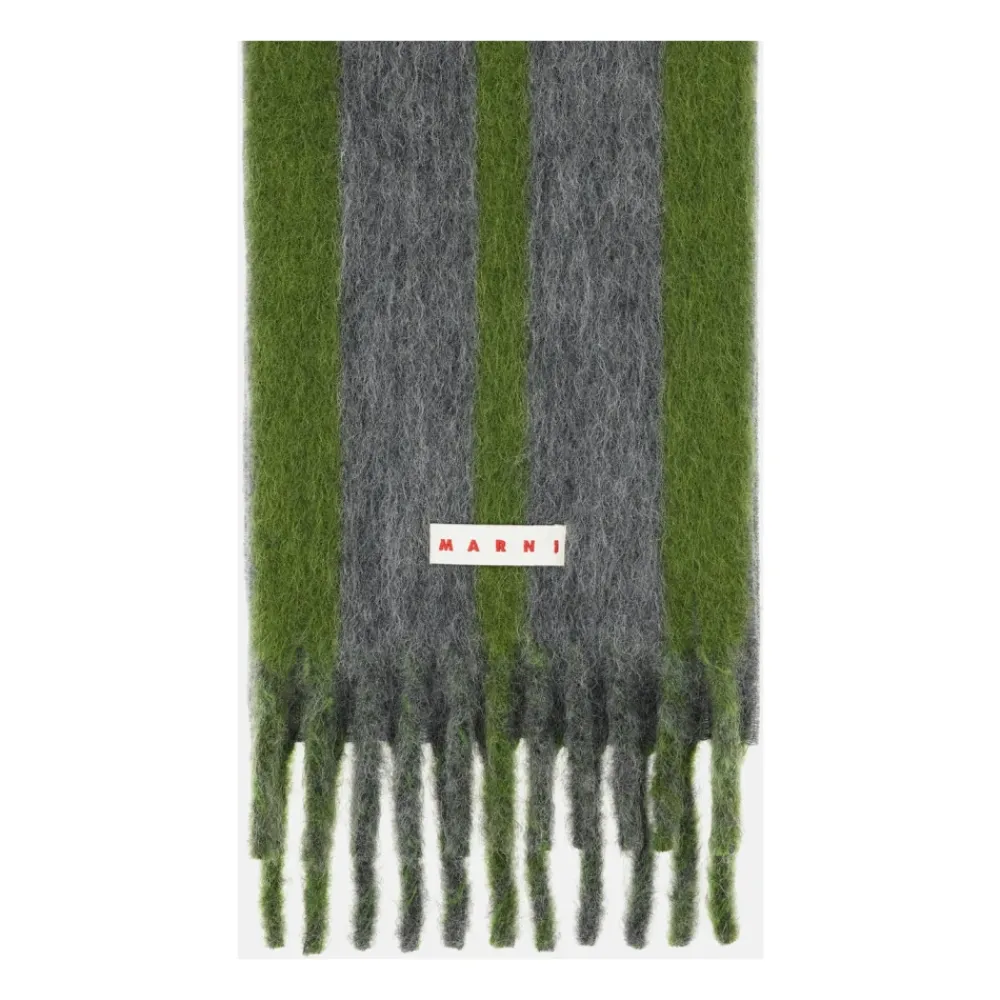 Heren Marni Grote Gestreepte Wollen Sjaal
