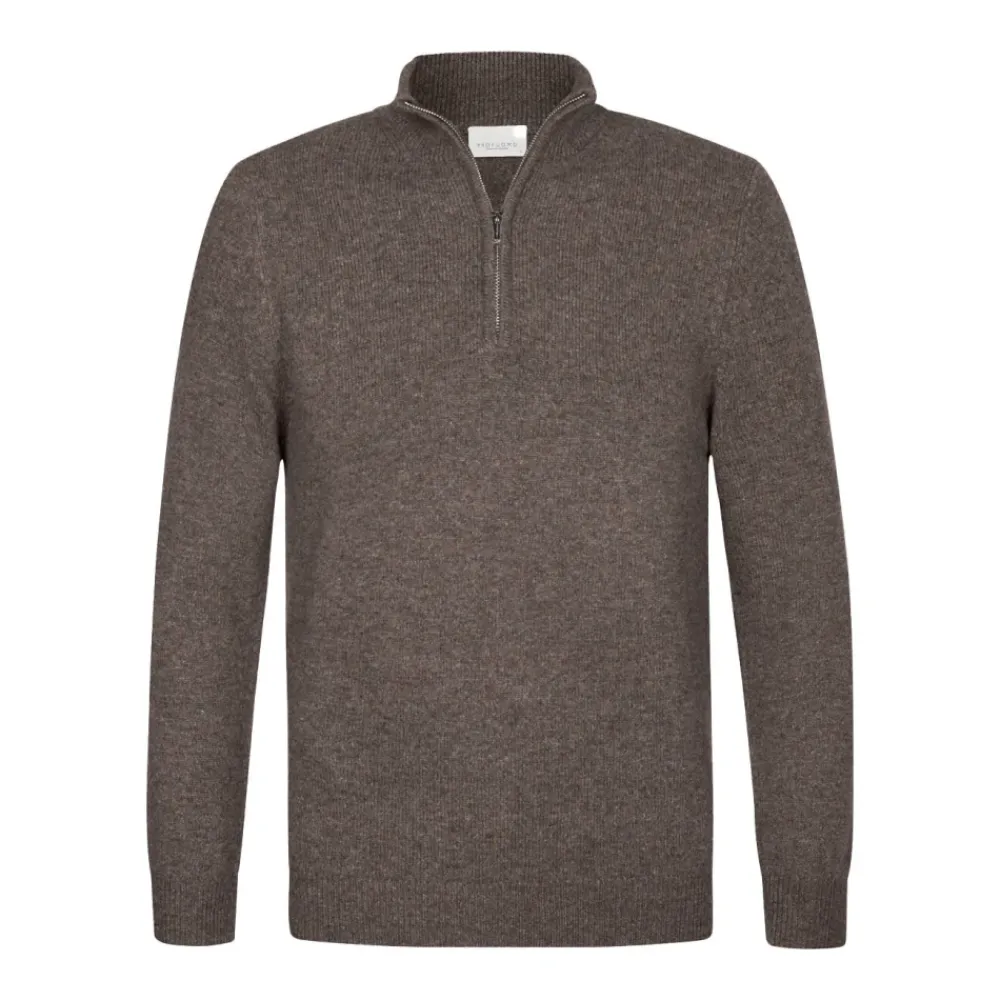 Heren Profuomo Truien & Vesten^Half Zip e Pullover Sweater