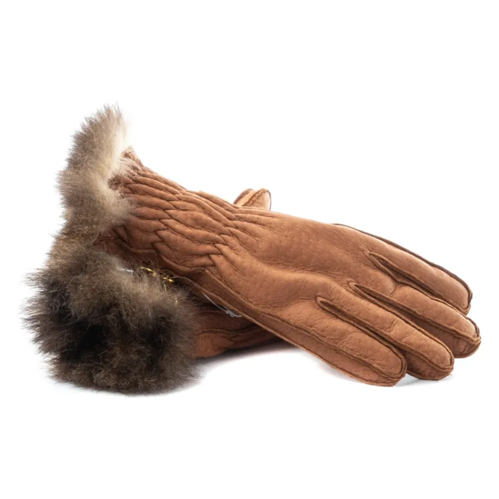 Heren Restelli Guanti Handschoenen^Handgemaakte Italiaanse Brandy Ski Handschoenen