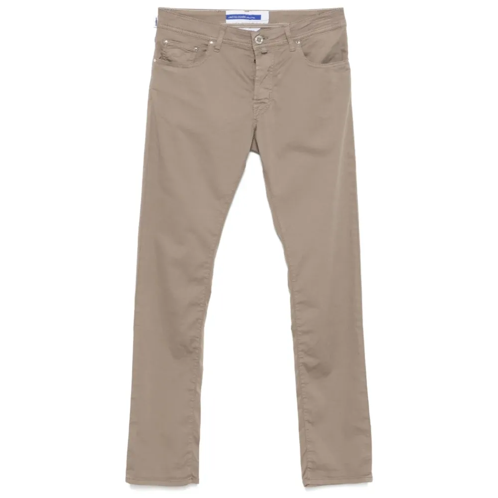 Heren Jacob Cohën Broeken^Handgemaakte katoen/lyocell broek