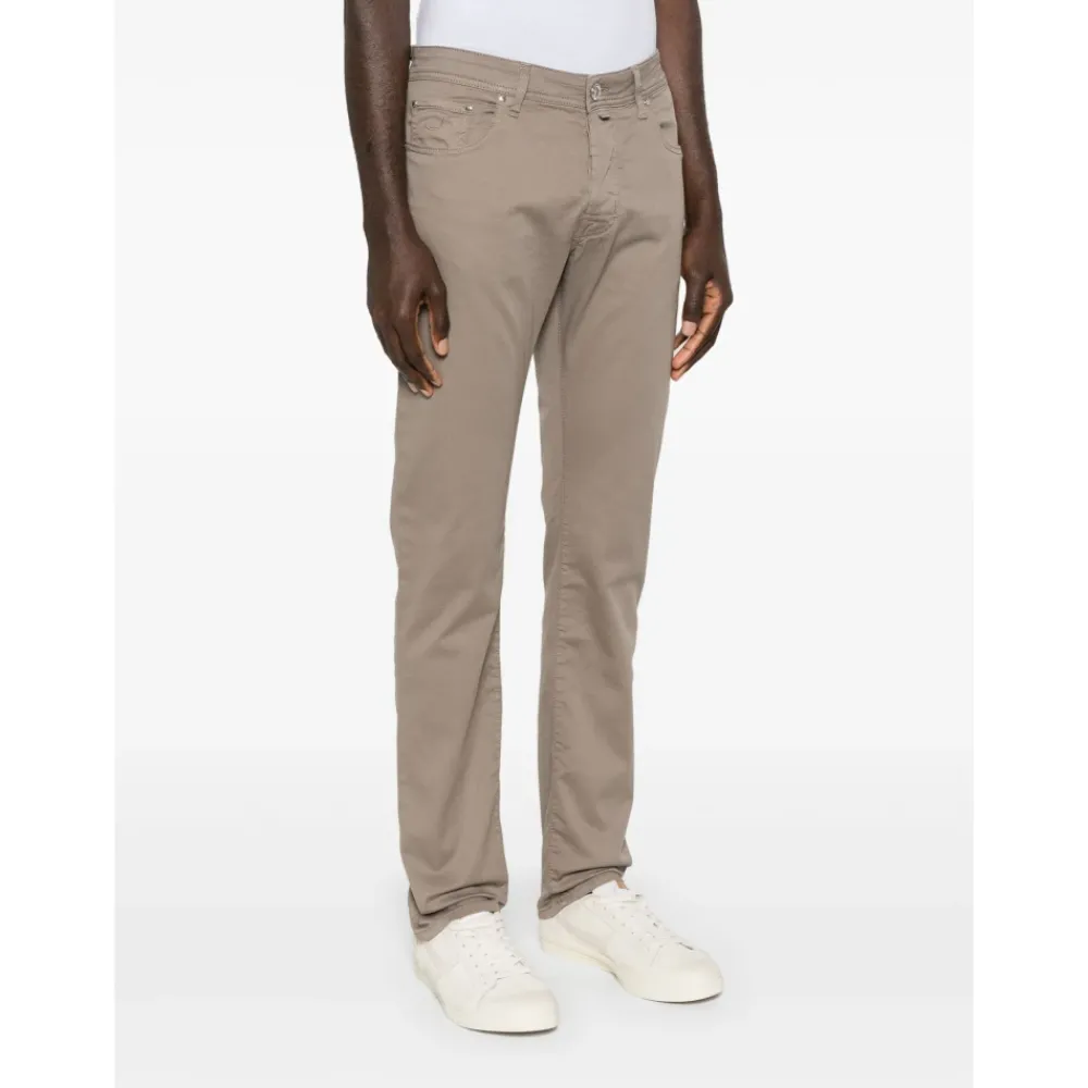 Heren Jacob Cohën Broeken^Handgemaakte katoen/lyocell broek