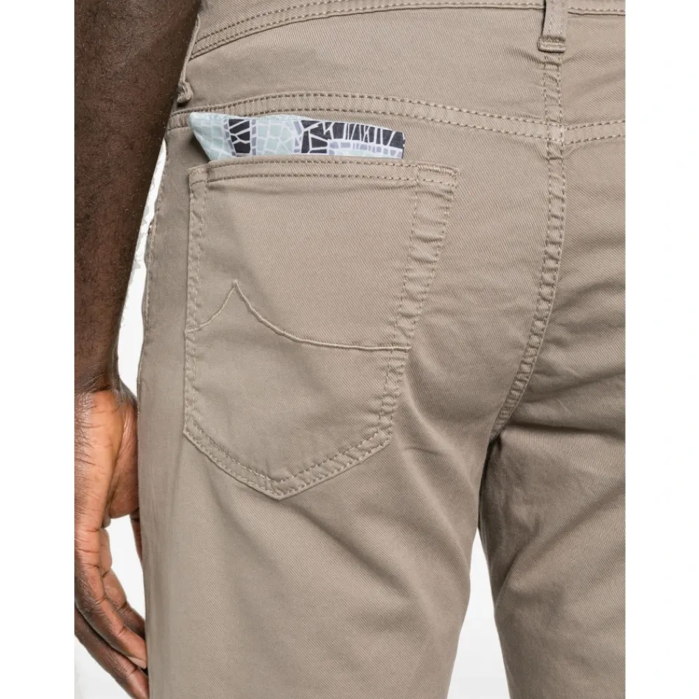 Heren Jacob Cohën Broeken^Handgemaakte katoen/lyocell broek