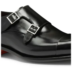 Heren Santoni Instappers & Slip Ons|Nette Schoenen^Handgemaakte leren schoen met dubbele gesp