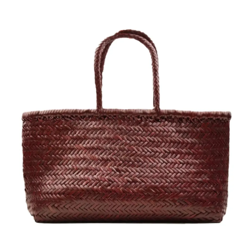 DAMES Dragon Diffusion Shoppers^Handgeweven Bamboe Triple Jump Big Tas