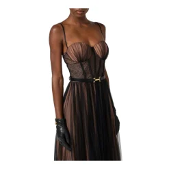 DAMES Elisabetta Franchi Handschoenen^Handschoenen van nappaleer met logo detail