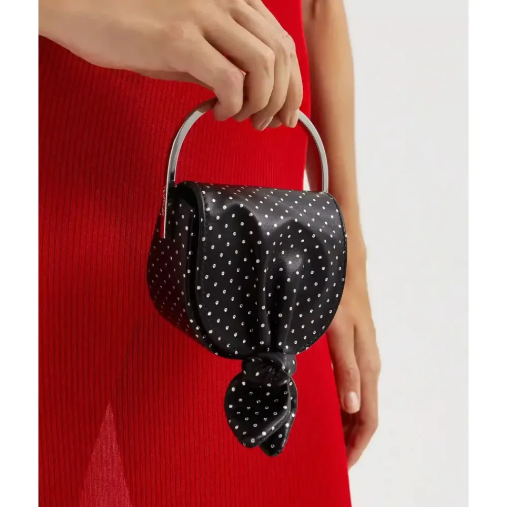 DAMES Aquazzura Handtas met Kristallen Strik Micro