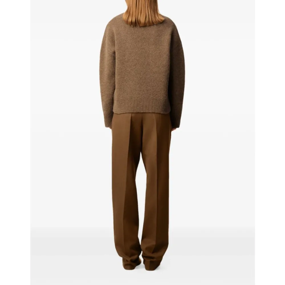 Heren Ami Paris Hazelnoote Crew Neck Sweater