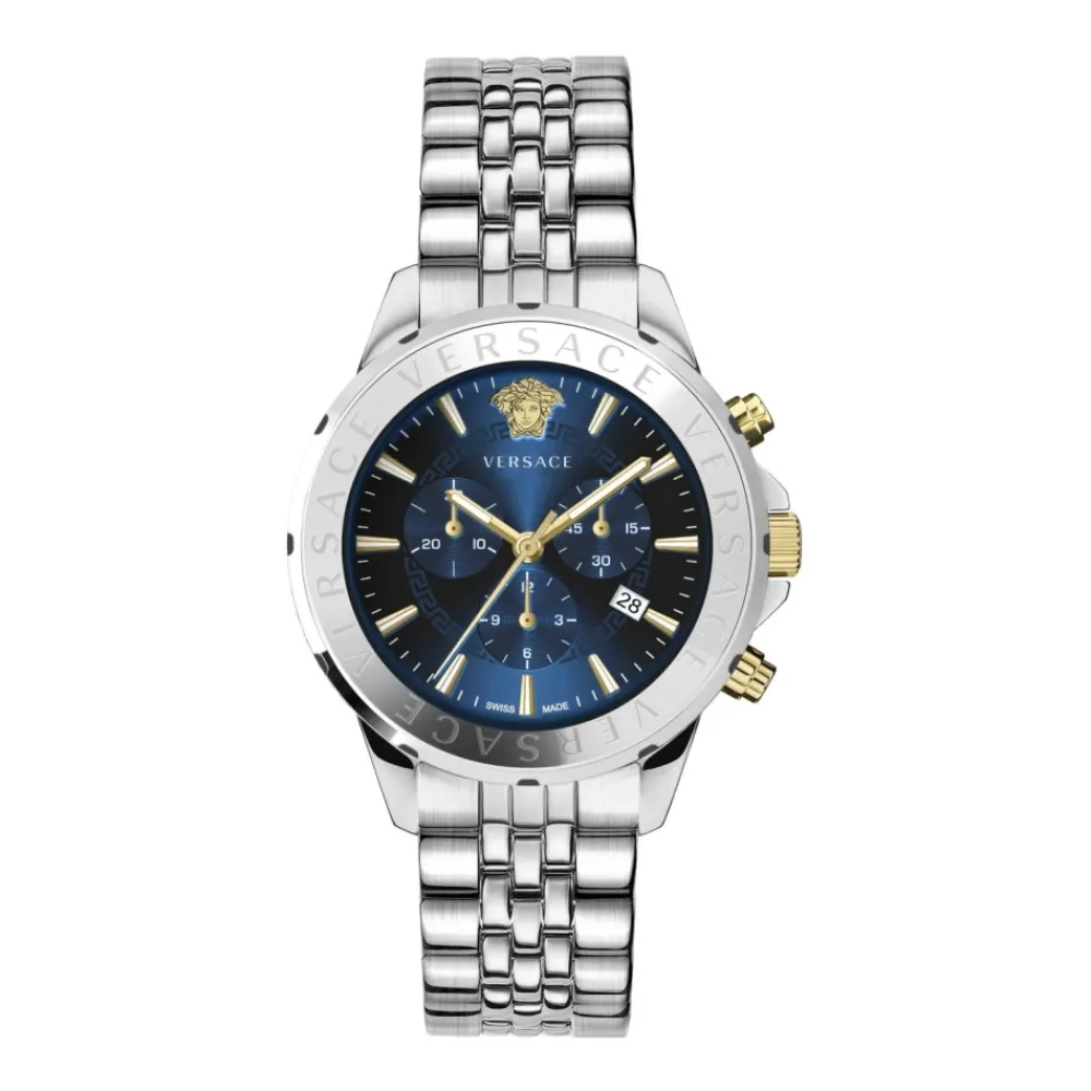 Heren Versace Horloges^Heren Chronograaf Signature Horloge Blauw