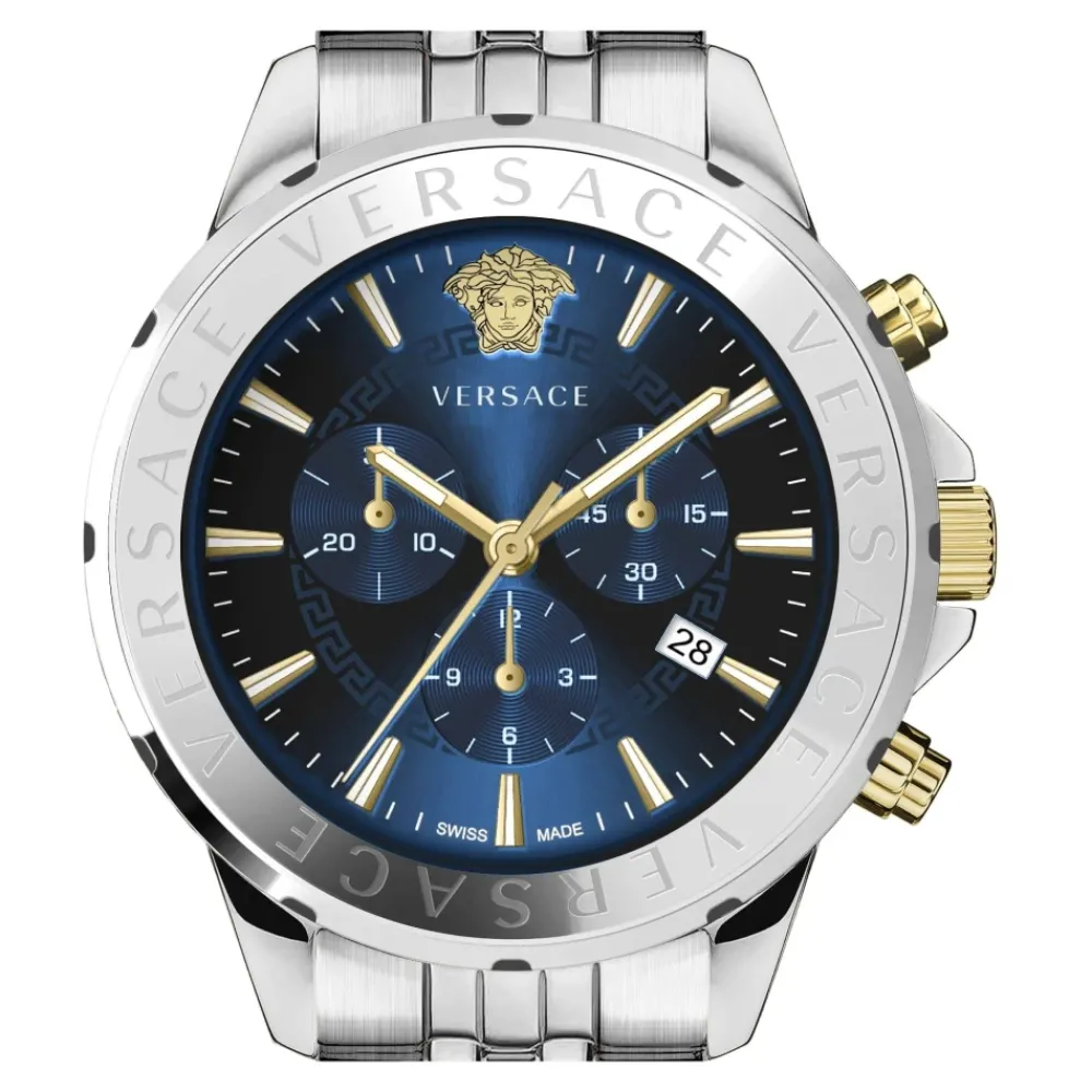 Heren Versace Horloges^Heren Chronograaf Signature Horloge Blauw