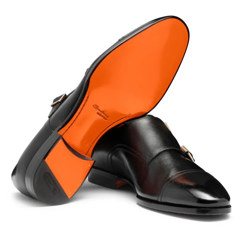 Heren Santoni Nette Schoenen^Heren dubbele gespschoen