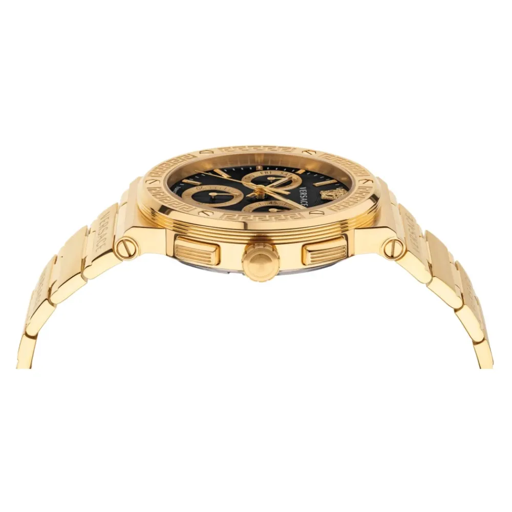 Heren Versace Heren Horloge Armband GRECA LOGO CHR Armband Roestvrij Staal Goud VEZ9004 21