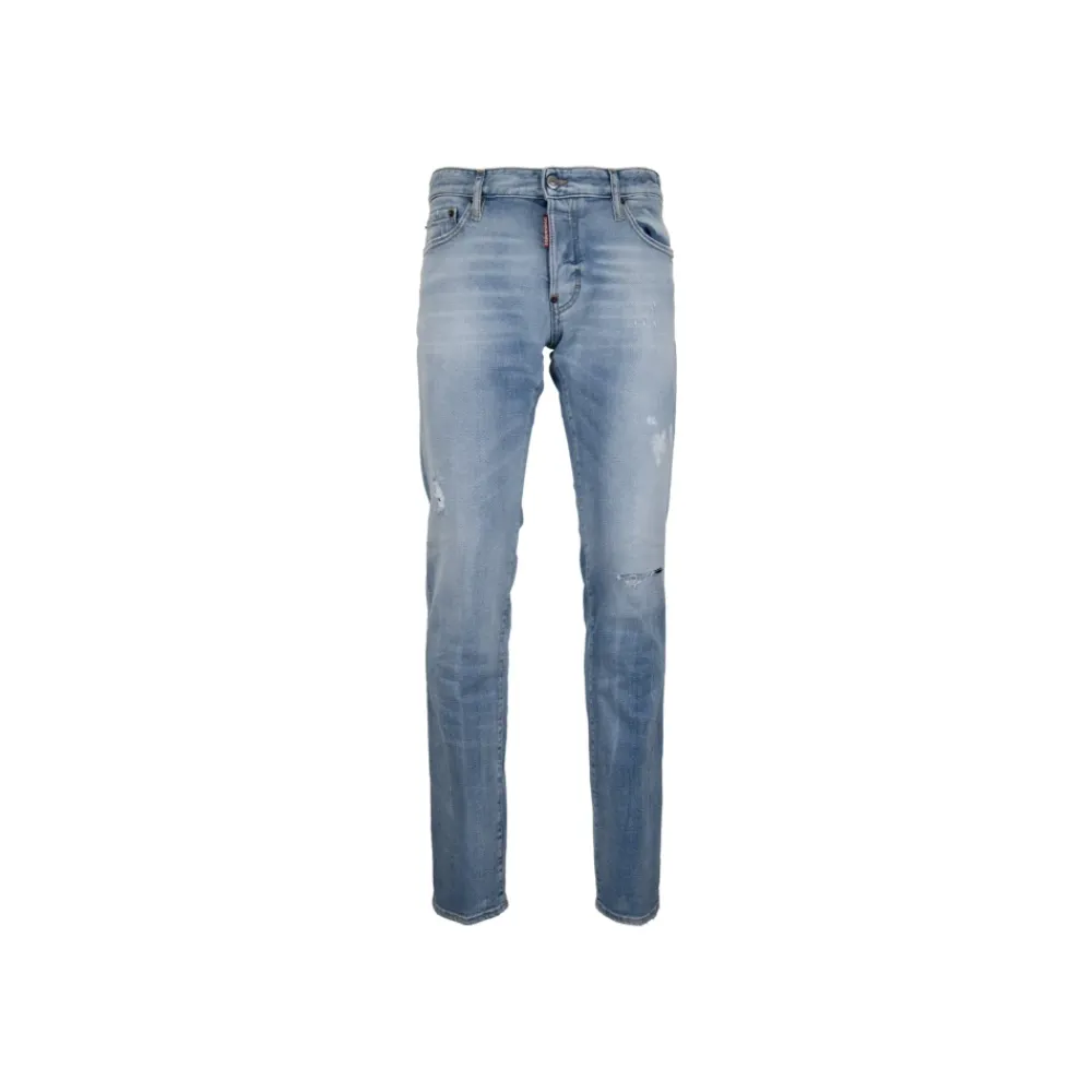 Heren Dsquared2 Heren Knoop Jeans met Distressed Details