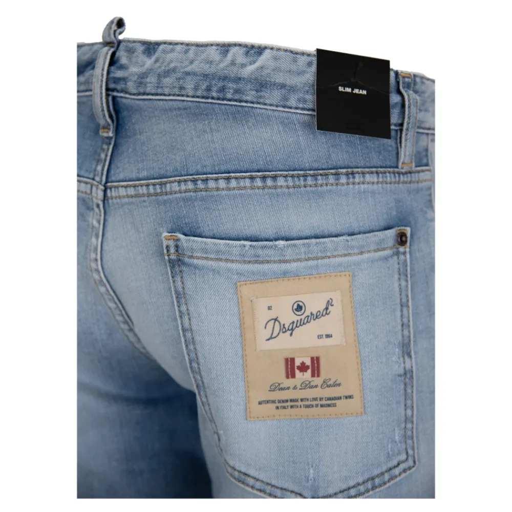 Heren Dsquared2 Heren Knoop Jeans met Distressed Details