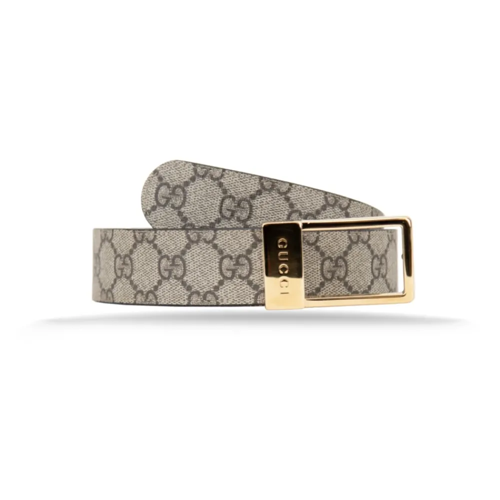 DAMES Gucci Heren leren riem met logo gesp