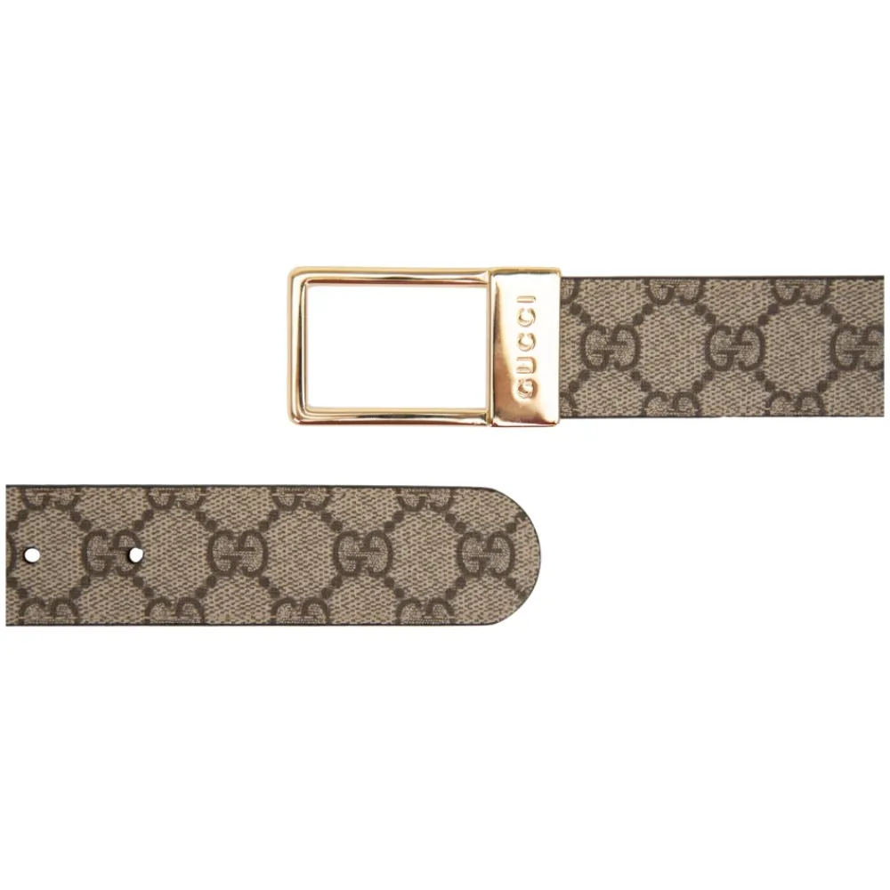 DAMES Gucci Heren leren riem met logo gesp