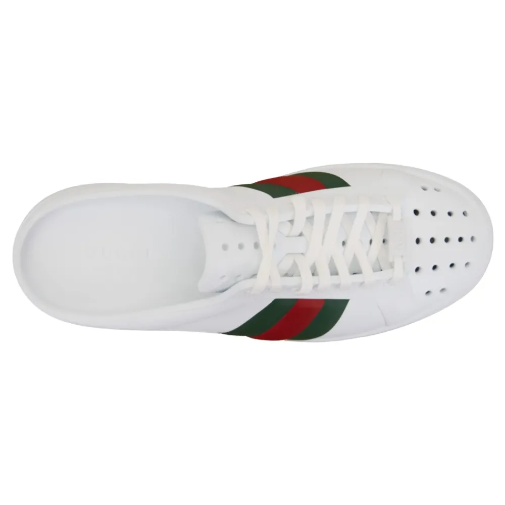 Heren Gucci Heren Slip-On Sandalen met Bicolor Banden