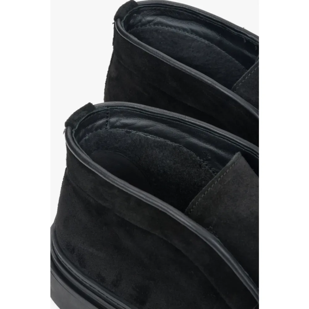 Heren Estro Laarzen^Heren e Warme Verhoogde Loafers gemaakt van Echt Italiaans Premium Velours