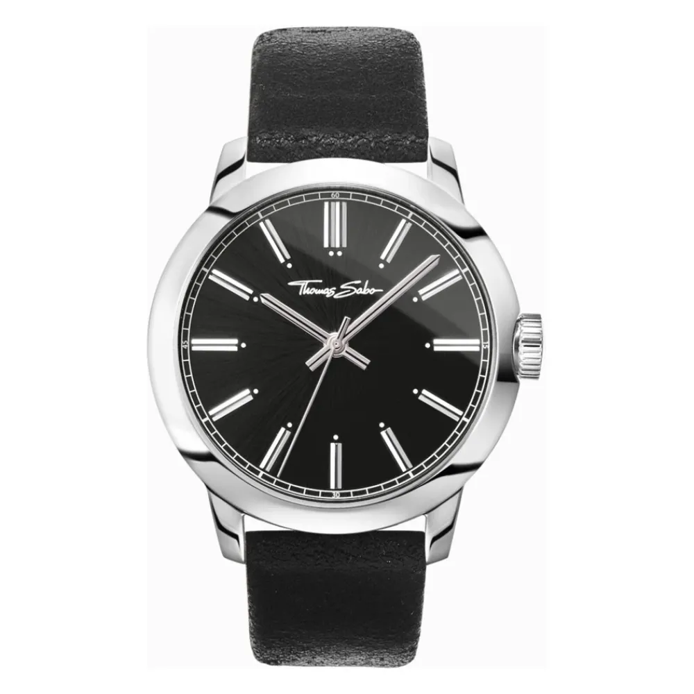 Heren THOMAS SABO Herenhorloge Rebel at heart 46 mm Leren Armband WA0312-203-203-46 MM