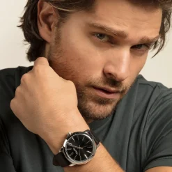 Heren THOMAS SABO Herenhorloge Rebel at heart 46 mm Leren Armband WA0312-203-203-46 MM