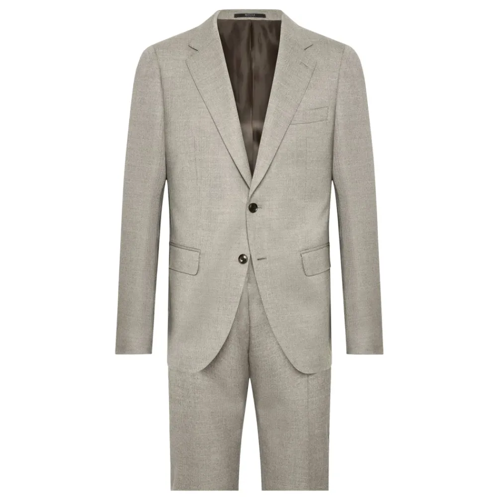 Heren Boggi Milano Herenkostuum in keper van zuivere wol
