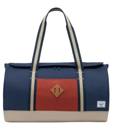 DAMES Herschel Heritage Duffle Tas Zwart/Rood Strepen