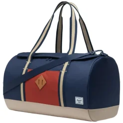 DAMES Herschel Heritage Duffle Tas Zwart/Rood Strepen