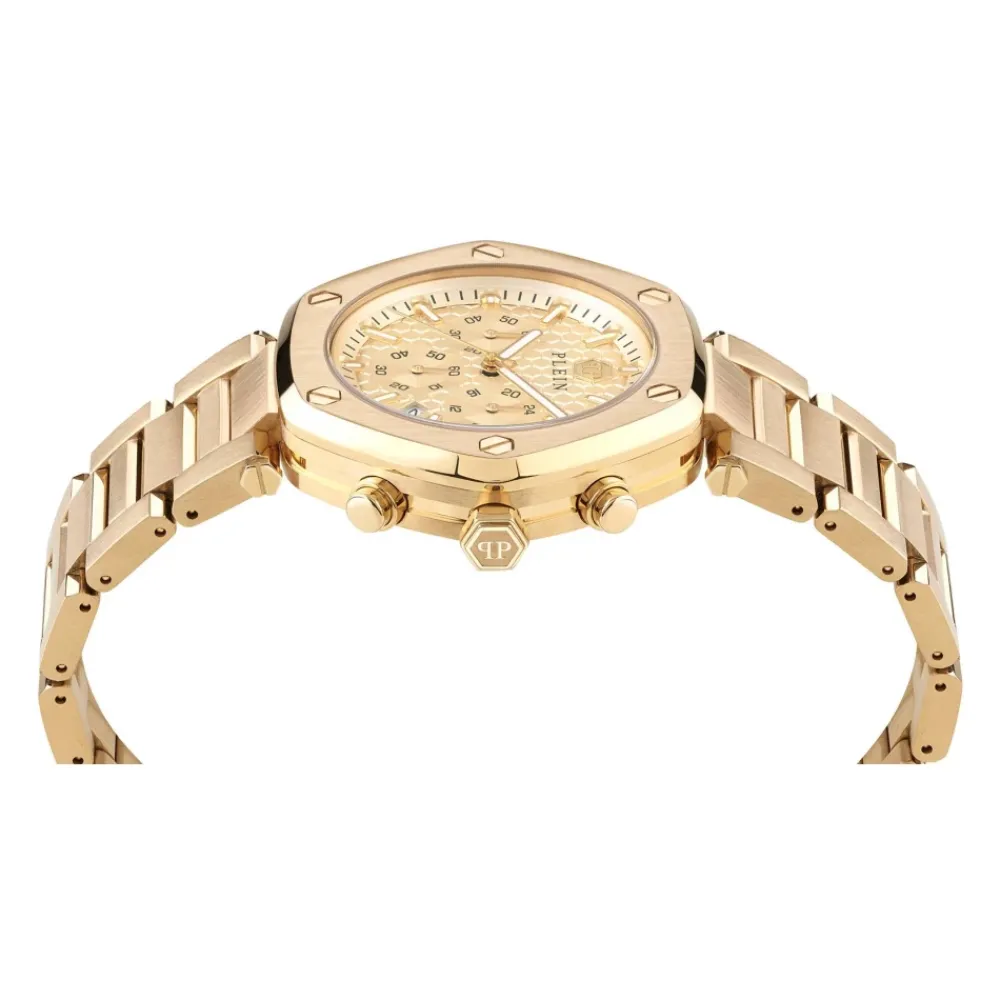 Heren Philipp Plein Horloges^Hexagon Chrono Gouden Horloge