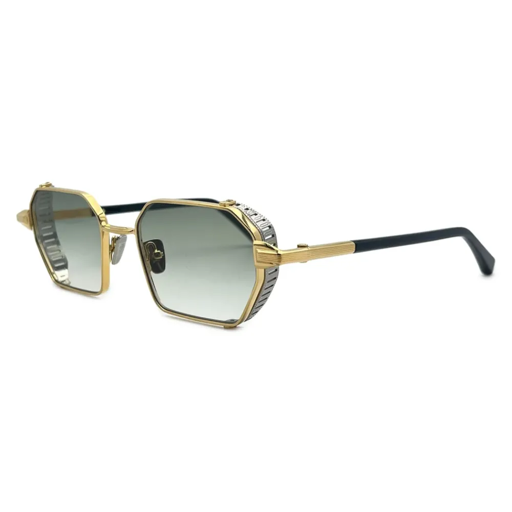Heren John Dalia Hexagonaal Gouden Zonnebril