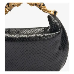 DAMES Roberto Cavalli Heuptassen^Hobo Tas met Slangenprint en Bejeweled Tijgerkoppen