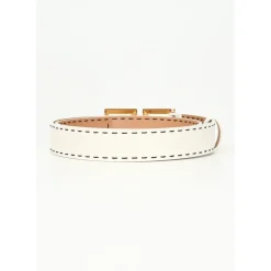 DAMES Elisabetta Franchi Riemen^Hoge Taille Leren Riem met Logo Gesp