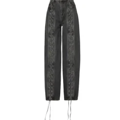 DAMES ROTATE Birger Christensen Jeans^Hoge Taille Wijde Jeans Antraciet