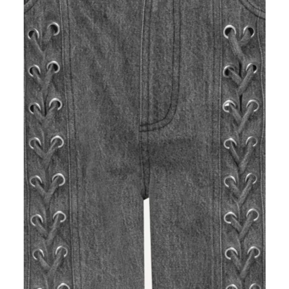 DAMES ROTATE Birger Christensen Jeans^Hoge Taille Wijde Jeans Antraciet