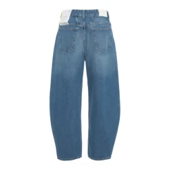 DAMES Closed Hoge Taille Wijde Pijp Jeans