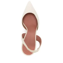 DAMES Amina Muaddi Holli Leren Slingback Pumps