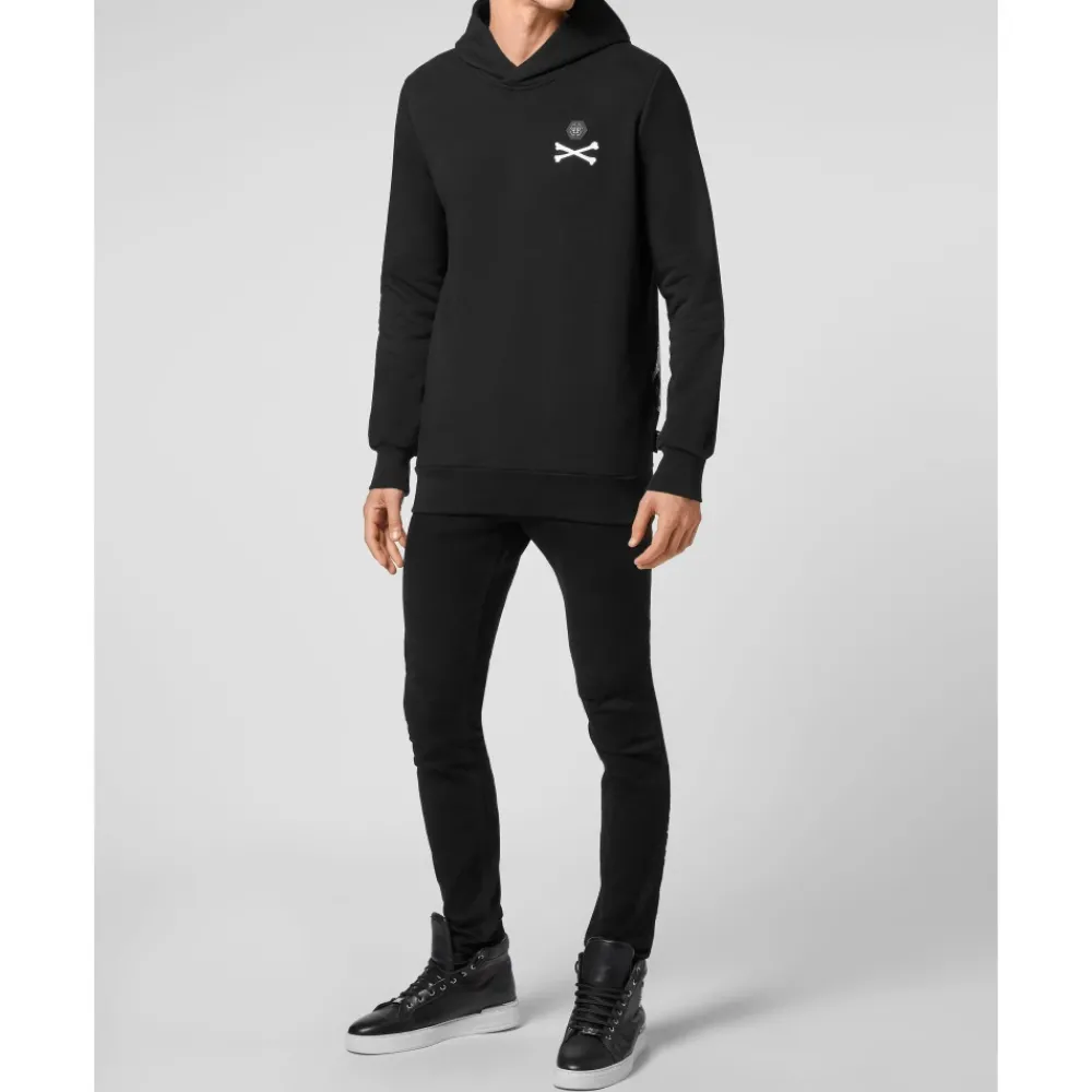 Heren Philipp Plein Truien & Vesten^Hooded Sweatshirt Skeleton