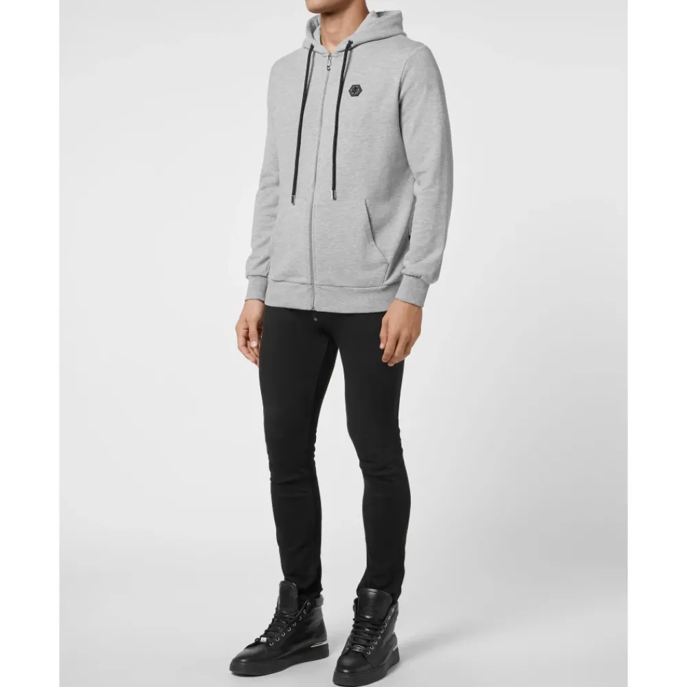 Heren Philipp Plein Hoodie Sweatjacket Full Zip
