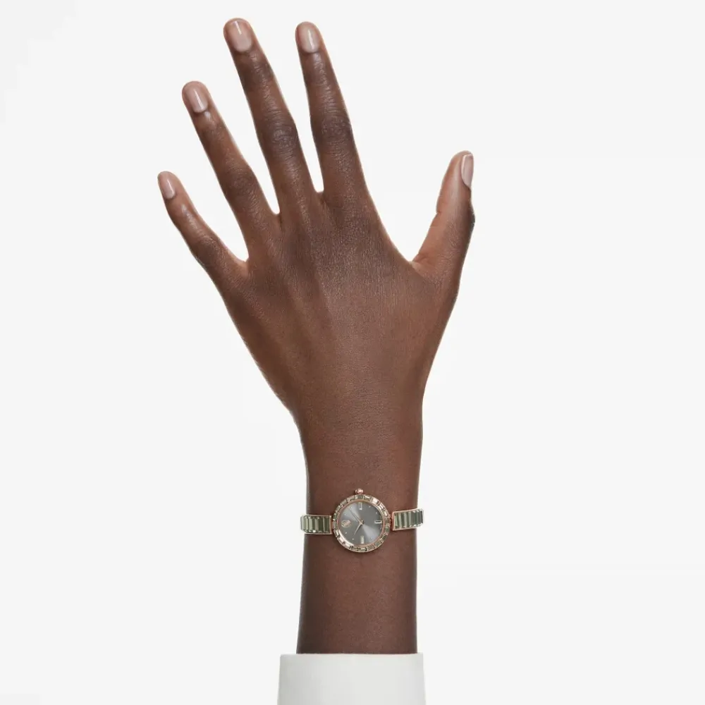 DAMES Swarovski Horloges|Horloges^Horloge Unisex Matrix Armband 25 mm Roségoud & Grijs 5679887