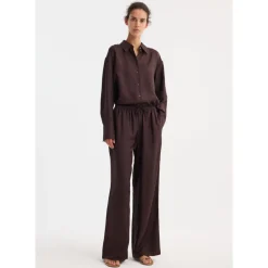 DAMES Róhe Broeken^HW25 Wijde Zijden Broek