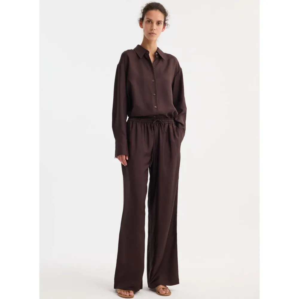 DAMES Róhe Broeken^HW25 Wijde Zijden Broek