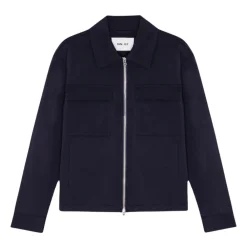 Heren NN07 Jassen^Hybride Navy Blue Jas met Rits