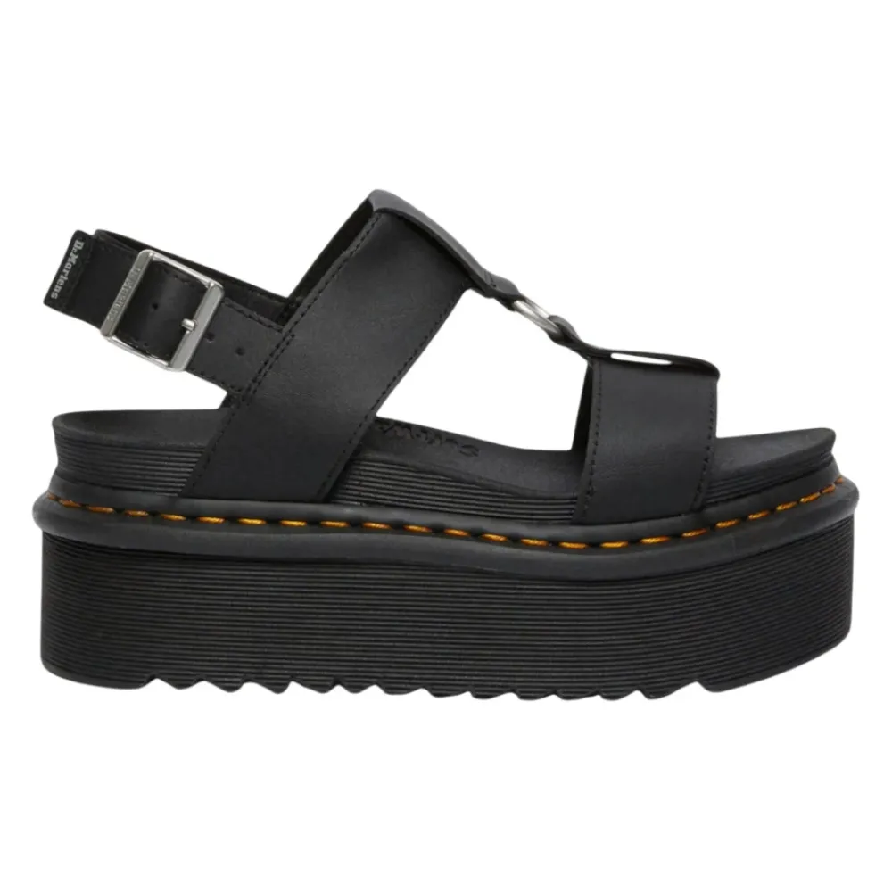 DAMES Dr. Martens Sleehakken^Hydro Leren Clip Sandaal