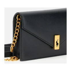DAMES Polo Ralph Lauren Schoudertassen^ID Leather Chain Wallet and Bag