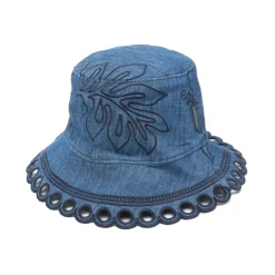 DAMES Zimmermann Hoeden^Indigo e Platte Hoed