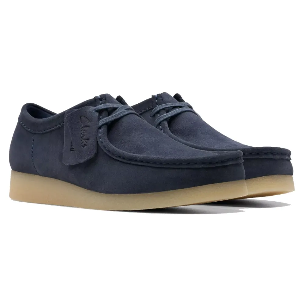 Heren Clarks Nette Schoenen^Ink Suede Wallabee Schoen