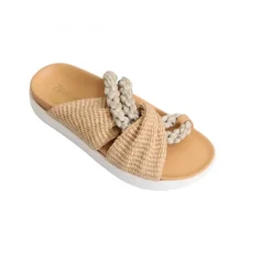 DAMES Zimmermann Slippers^Interlock Rope Raffia Wedge Slippers