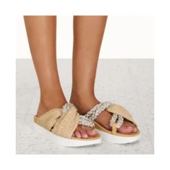 DAMES Zimmermann Slippers^Interlock Rope Raffia Wedge Slippers