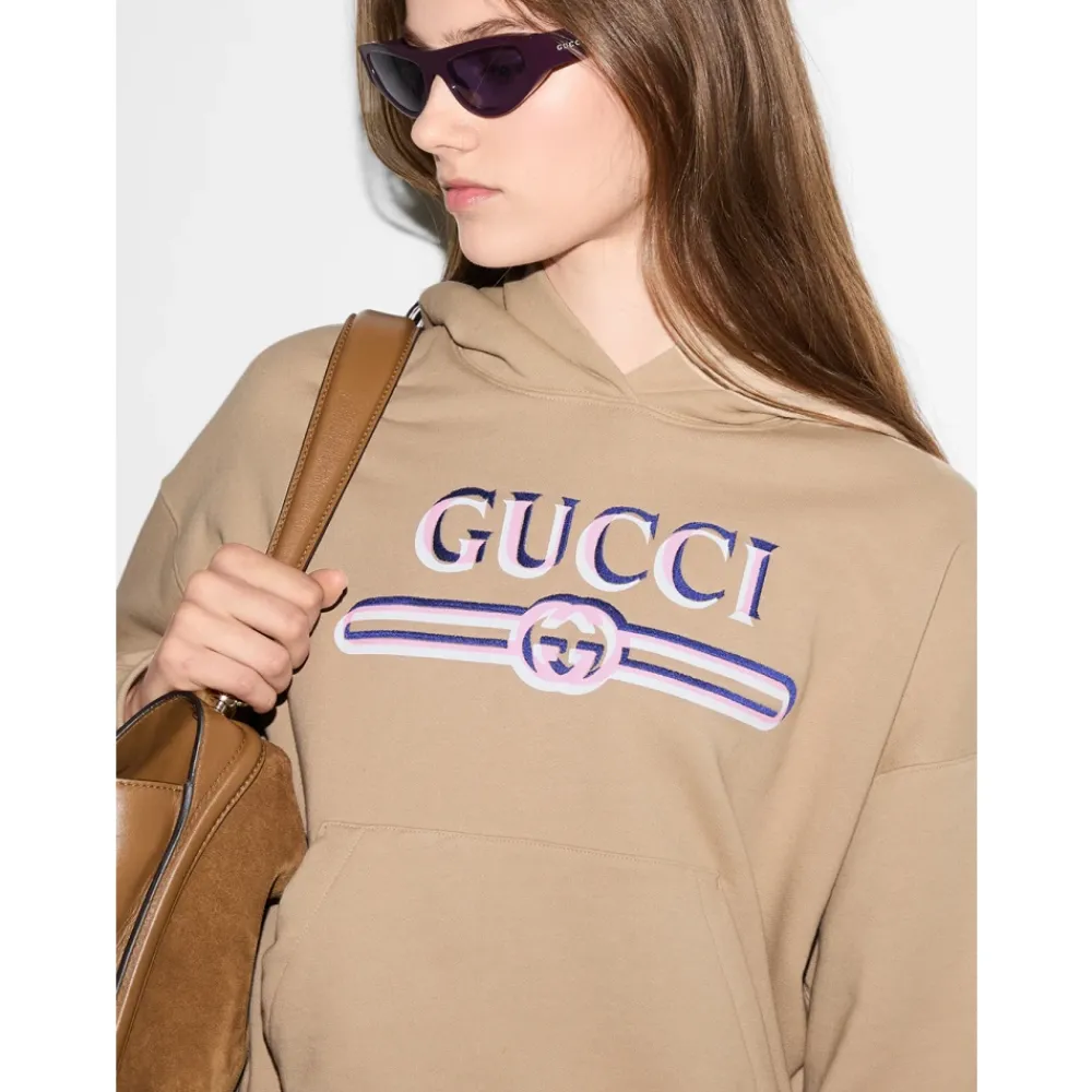 DAMES Gucci Interlocking G Web Print Sweater